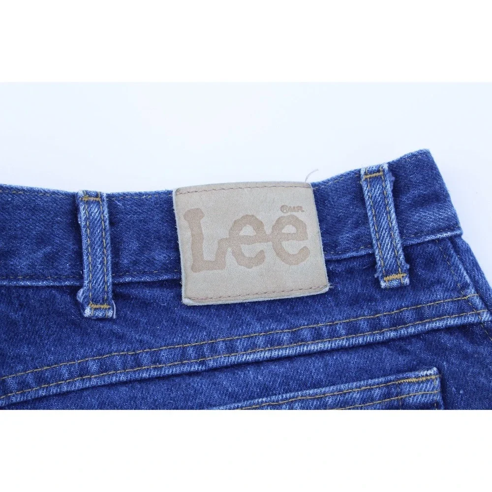 Vintage Lee Jeans Mens‎ 38x30 Dark Blue 100% Cotton Straight Leg Made In USA